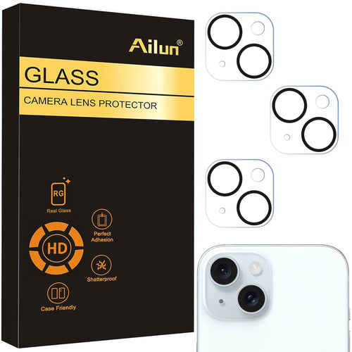 Ailun 3 Pack Camera Lens Protector iPhone 15/14/iPhone 15 Plus/14 Plus