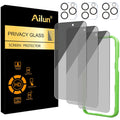Ailun Privacy Screen Protector + Camera Lens Protector for iPhone 16 Pro
